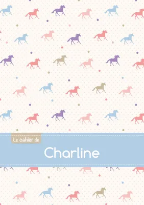Le cahier de Charline - Petits carreaux, 96p, A5 - Chevaux