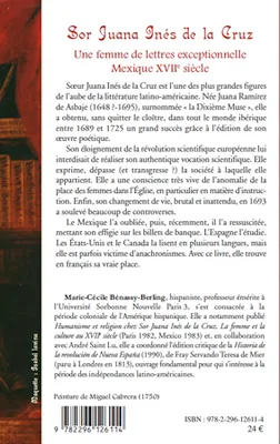 Sor Juana Inès de la Cruz, une femme de lettres exceptionnelle