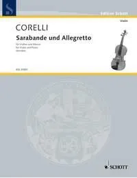 Sarabande and Allegretto, No. 5. violin and piano.