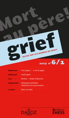 Grief. Revue sur les mondes du droit 2019 n°1