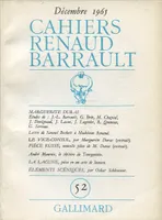 Cahiers Renaud Barrault, Marguerite Duras - «La Provinciale» de Tourgueniev