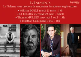 Exceptionnel : R.J. Ellory, William Boyle, Thomas Mullen et Jonathan Coe prochainement à La Galerne