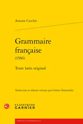 Grammaire française, Texte latin original