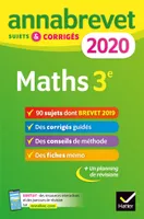Maths 3e / brevet 2020, 90 sujets corrigés