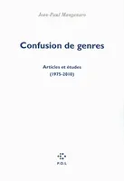 Confusion de genres, Articles et études (1975-2010)