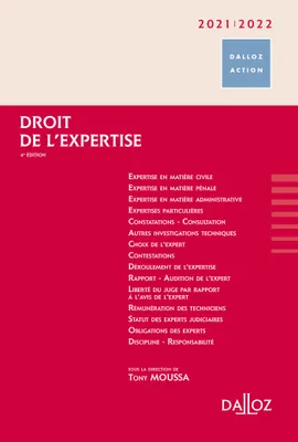 Droit de l'expertise 2021/2022 - 4e ed.