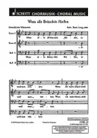 Wenn alle Brünnlein fließen, (Schwaben). men's choir (TTBB). Partition de chœur.