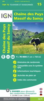 Top75015 Chaine Des Puys/Massif Du Sancy 1/75.000