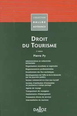 DROIT DU TOURISME - DALLOZ REFERENCE, Dalloz Référence