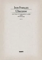 Chaconne, pour harpe et 11 instruments à cordes. harp and 11 Stringinstruments. Réduction pour piano avec partie soliste.