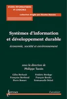 Systèmes d'information et développement durable, économie, société et environnement