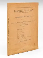 Parvillée Frères & Cie. Céramique décorative. Usine & Bureaux : 46 rue Caulaincourt, Paris [ 6 feuilles d'Album ]