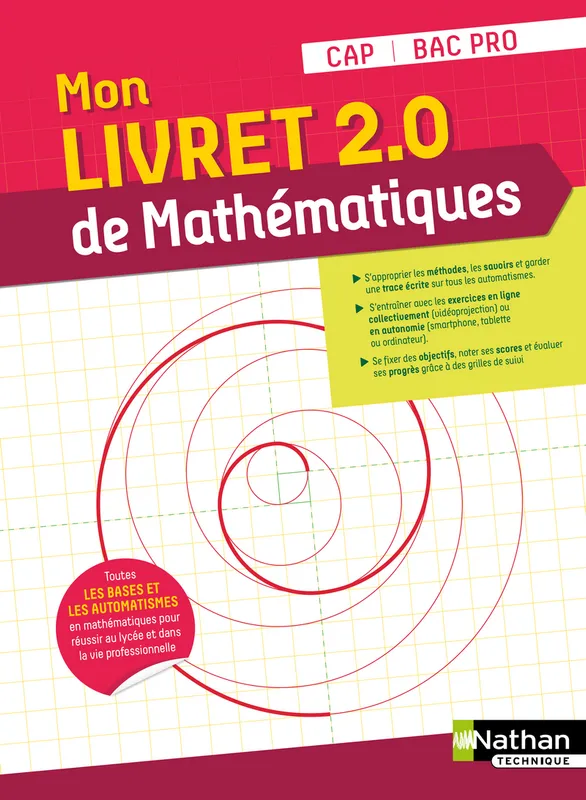 Livres Scolaire-Parascolaire Lycée Mon livret 2.0 de mathématiques - CAP/Bac pro - Elève 2021 Jessica Estevez-Brienne, Laetitia Fortin