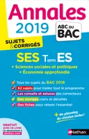 Annales Bac 2019 Sciences Economiques et Sociales- Terminale ES Spé&Spé - Corrigé