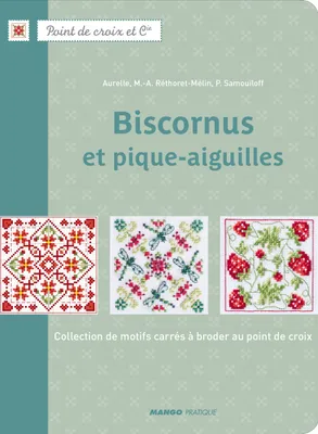 Biscornus et pique-aiguilles, Motifs carrés à broder au point de croix