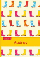 Le cahier d'Audrey - Petits carreaux, 96p, A5 - Bottes de pluie