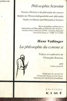 Philosophia Scientiae Cahier Special 8 2008, La Philosophie du Comme Si