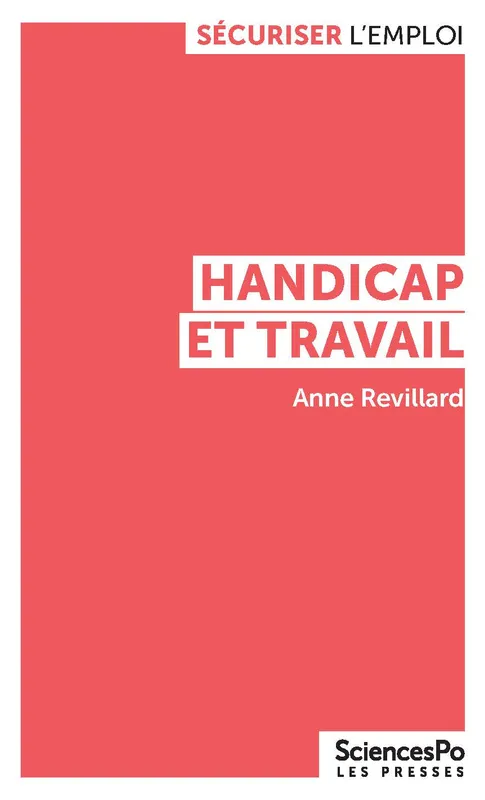 Handicap et travail Anne Revillard
