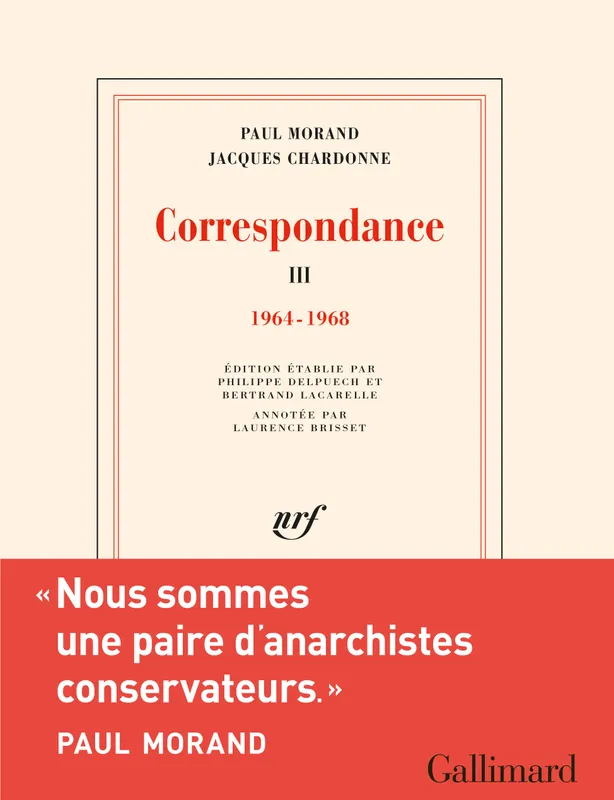 Correspondance, 1964-1968 Paul Morand, Jacques Chardonne