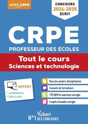 Sciences et technologie - CRPE 2024-2025 - Tout-en-un, Concours Professeur des écoles - Admissibilité - Epreuve écrite d’application