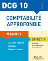 10, DCG 10 - Comptabilité approfondie - 9e éd. - Manuel - 2018/2019, Manuel - 2018/2019