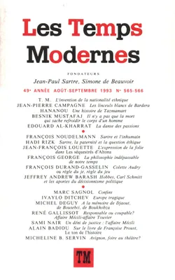 Les Temps Modernes n°565, 566