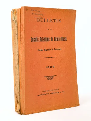 Bulletin de la Société Botanique du Centre-Ouest anciennement Société Botanique des Deux-Sèvres. [ Lot de 6 bulletins ] Années 1933 - 1934 - 1935 - 1936 - 1937 - 1939