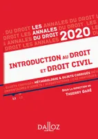Annales Introduction au droit et droit civil 2020, Méthodologie & sujets corrigés