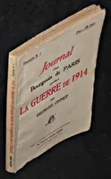 Journal d'un bourgeois de Paris pendant la guerre de 1914. Fascicule 3 (III)