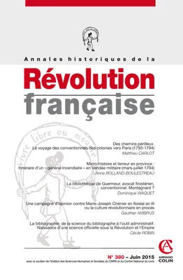 Annales historiques de la Révolution française nº 380 (2/2015) Varia, Varia