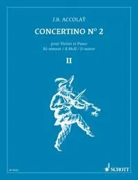 Concertino No. 2 Ré mineur, violin and orchestra. Réduction pour piano.