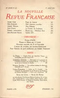 La Nouvelle Revue Française N° 227 (Aoűt 1932)