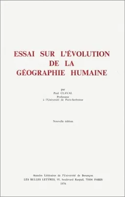 Essai sur l'évolution de la géographie humaine