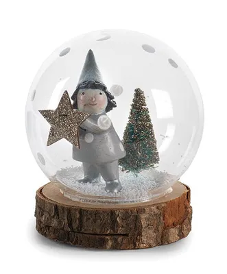 Décoration de Noël  Boule à Neige 11 cm Ange/étoile