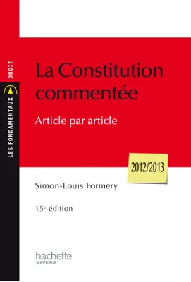 La Constitution commentée, article par article
