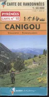 Pyrénées Carte n°10 : Canigou : Vallespir - Fenouillèdes. Echelle : 1/50 000. (Collection : 