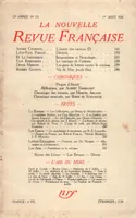 La Nouvelle Revue Française N° 251 (Aoűt 1934)