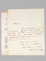 [ Lettre autographe signée - On joint le Discours de Berriat-Saint-Prix prononcé aux Funérailles de M. William Edwards : ] 1 L.A.S. d'une page, adressée à M. Sivial, rue Caumartin : 