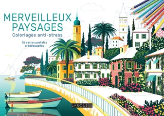 Merveilleux paysages - Coloriages anti-stress, 36 cartes postales prédécoupées