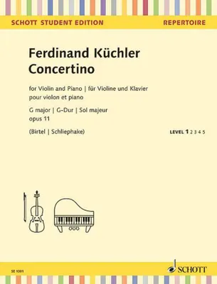 Concertino Sol majeur, op. 11. violin and piano.