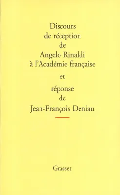 Discours de réception à l'Académie Française