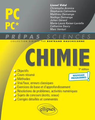 Chimie PC-PC*, Nouveaux programmes !