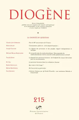Diogène 2006 - n° 215, La dignité en question