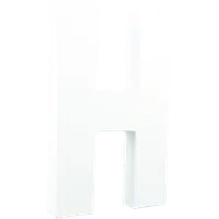 Lettre H 20,5cm - Blanc
