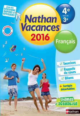 Cahier de Vacances 2016 Collège Monomatière Français 4è/3è