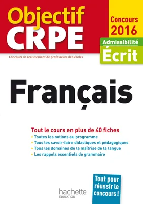 Objectif CRPE En Fiches Français - 2016