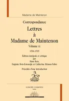 Lettres de madame de Maintenon, 9, Correspondance, Lettres à madame de Maintenon