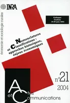 Nomenclatures et classifications : approches historiques, enjeux économiques, Colloque Cachan, 19-20 juin 2003