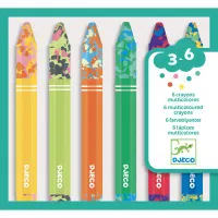 6 Crayons multicolores