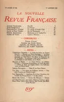 La Nouvelle Revue Française N' 196 (Janvier 1930)